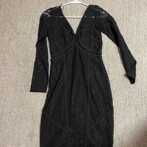 Elegant Black Lace Dress